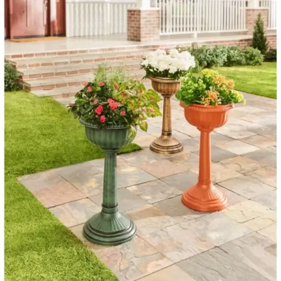 BrylaneHome 27" Tall Column Urn Planter image {2}