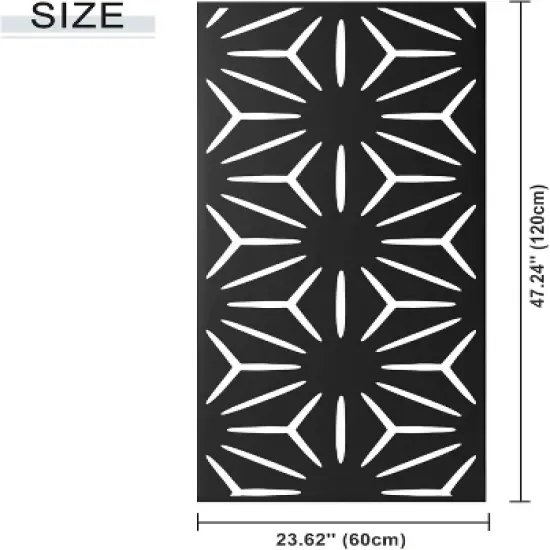 NewTown Decorative Outdoor Privacy Screen Panels, Metal Laser Cut Privacy Screen Decorative Patio Metal Fence for Outdoor Indoor Decor-The Pop Home image {1}