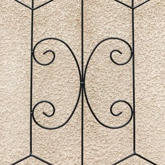 MOEPISY 2 Pack Metal Garden Trellis 71 inch x 19.7 inch Rustproof Trellis Black image {4}