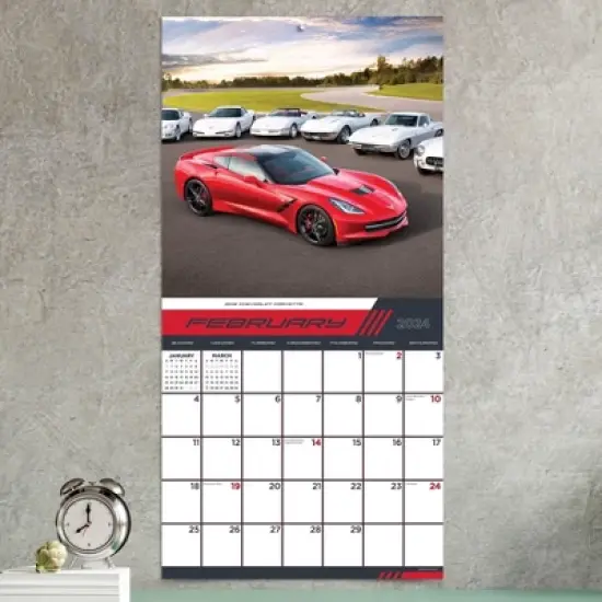 TF Publishing 2024 Wall Calendar 12"x12" Corvette image {2}