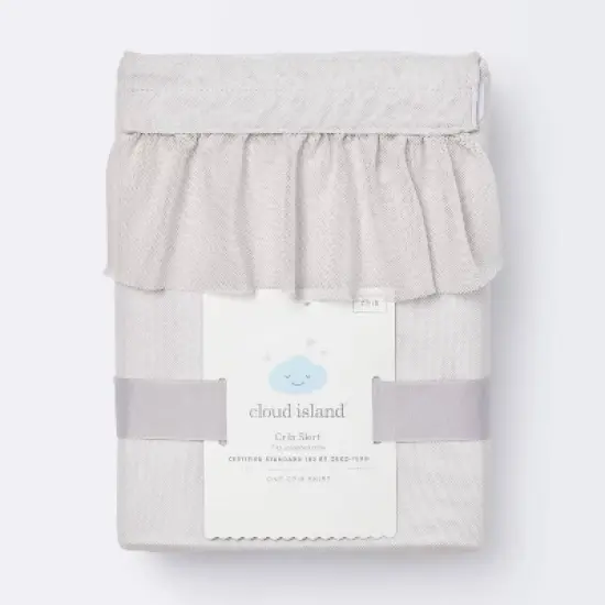 Crib Skirt Tulle - Cloud Island&trade; Gray image {2}