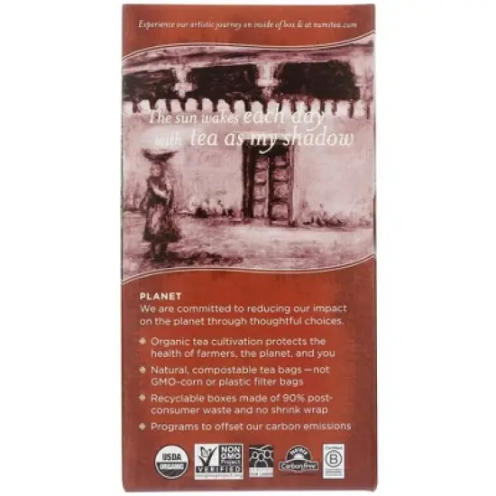 Numi Organic Herbal Chocolate Rooibos Tea - Case of 6/16 Bags image {4}