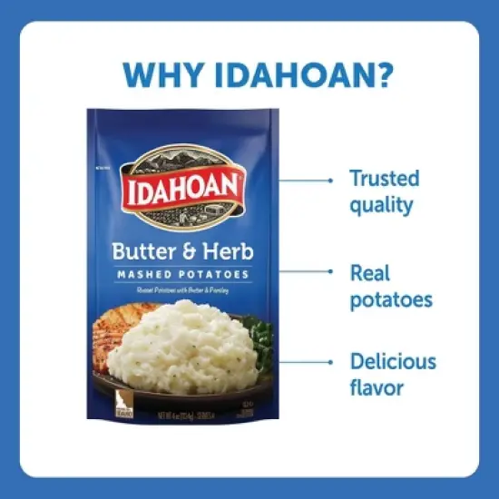 Idahoan Gluten Free Butter & Herb Mashed Potatoes - 4oz image {7}