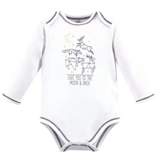 Touched by Nature Baby Boy Organic Cotton Long-Sleeve Bodysuits 5pk, Constellation image {5}