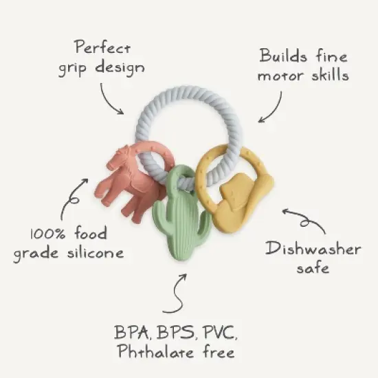 Mushie Western Teething Ring image {1}
