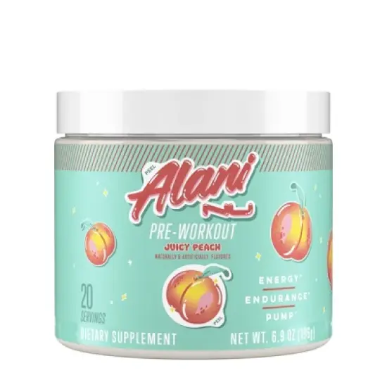 Alani Nutrition Pre-Workout Energy Supplement Powder - Juicy Peach - 6.9oz image {3}