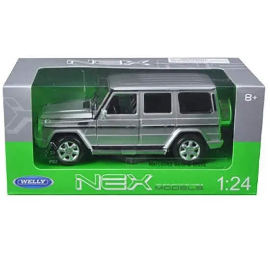 Mercedes Benz G Class Wagon Silver 1/24-1/27 Diecast Model Car by Welly image {2}