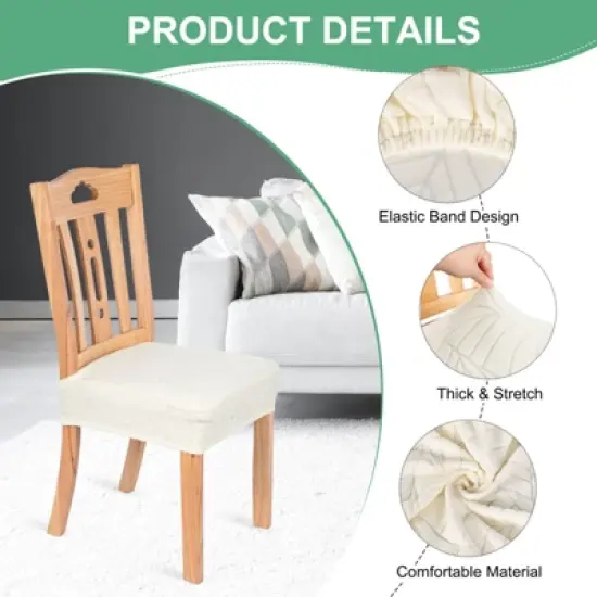 Unique Bargains Polyester Spandex Waterproof Durable Dining Chair Slipcovers image {1}