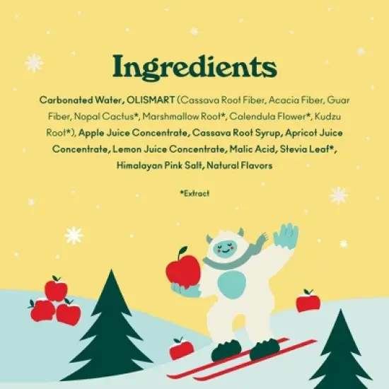 OLIPOP Crisp Apple Soda - 4ct/12 fl oz Cans image {4}