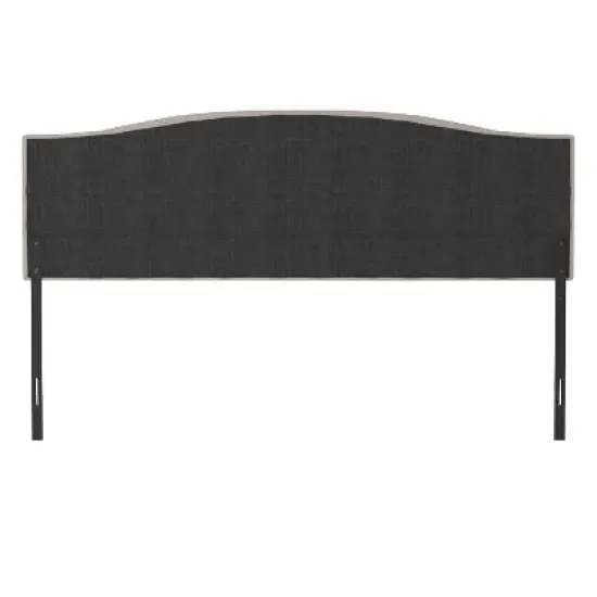 King/California King Provence Upholstered Arch Adjustable Tufted Headboard Linen Fabric - Hillsdale Furniture image {3}