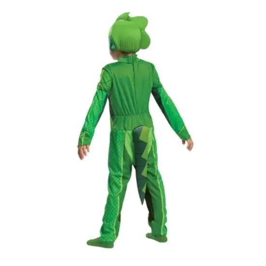 Toddler PJ Masks Gekko Classic Halloween Costume Jumpsuit with Headpiece 3-4T image {1}