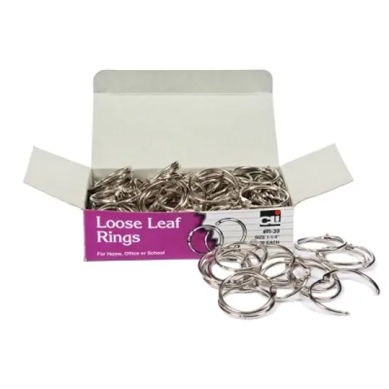 Charles Leonard Loose Leaf Rings, 1.25", Box of 100 image {3}