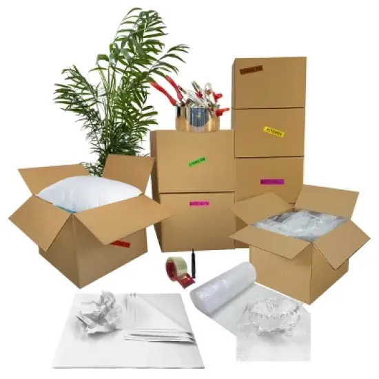 UBMOVE Smart Moving Box Kit 10 Room Kit 112 Bigger Moving Boxes, Bubble, and More image {6}