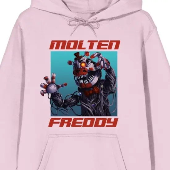 Five Nights At Freddy's Molten Freddy Long Sleeve Cradle Pink Adult Hooded Sweatshirt image {1}