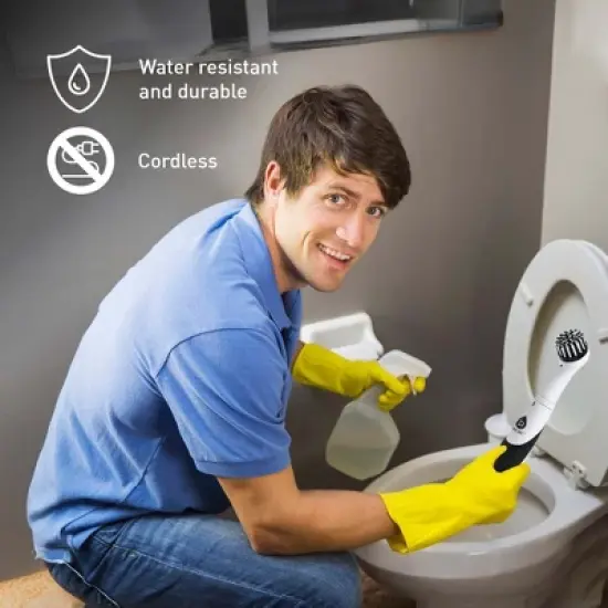 Pursonic Cordless Cleaning Power Bundle &ndash; Includes Rechargeable Power Scrubber Brush with 7 Heads + Cordless Scrubber Cleaning Brush with 5 Heads image {2}