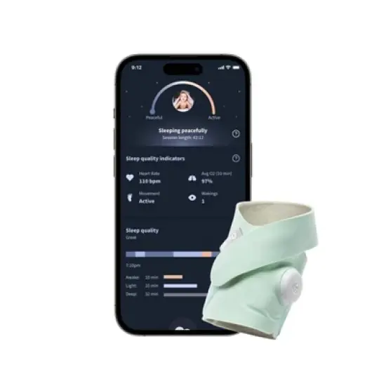 Owlet Dream Sock - Smart Baby Monitor with Heart Rate and Average Oxygen O2 as Sleep Quality Indicator image {15}