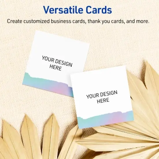 Avery Square Business Cards, Watercolors Design, 2" x 2", 120ct image {5}