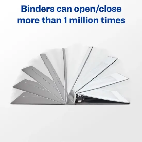 Avery Heavy-Duty 3 Ring Binders, 1.5 Inch One Touch EZD Rings, 2 Black Binders (46046) image {2}