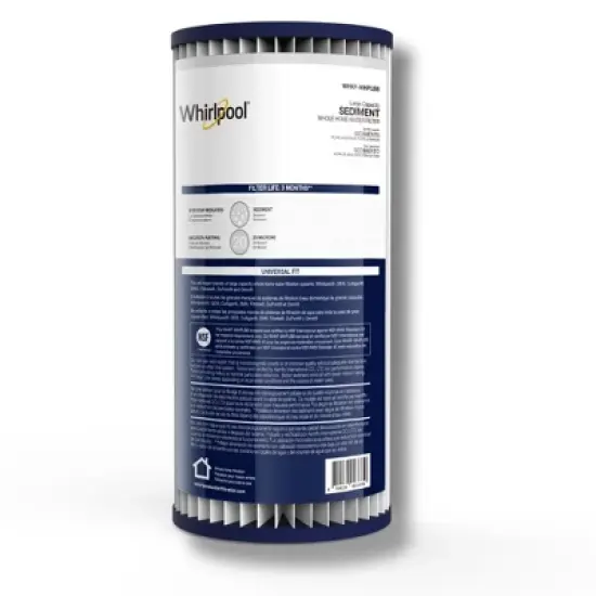 Whirlpool 10" x 4.5" Pleated Whole House Water Filter, 20 Micron, NSF Certified, WHKF-WHPLBB image {6}
