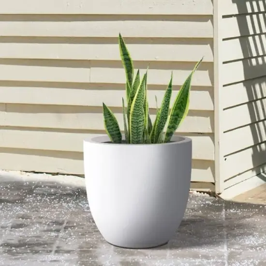 Rosemead Home & Garden, Inc. Concrete Outdoor Planter Pot White 18"x18" image {2}