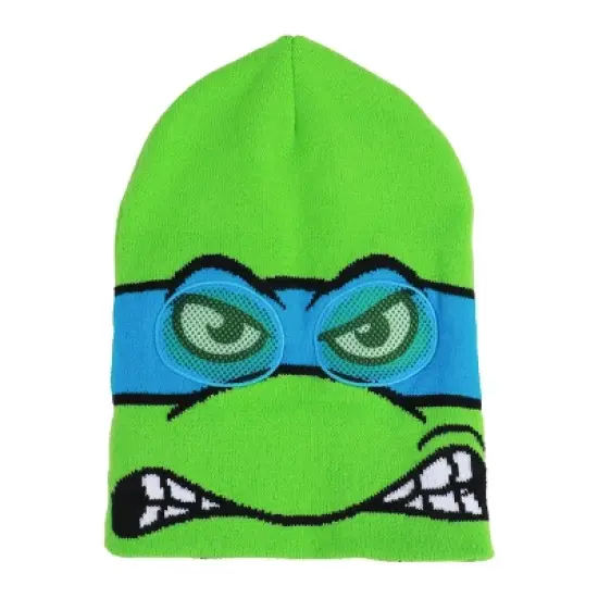 TMNT Rolldown Leo Adult Mesh Eye Green Beanie image {2}
