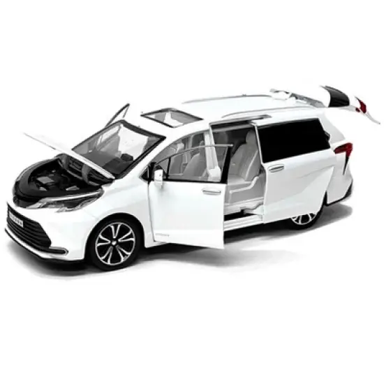 Toyota Sienna Minivan White 1/24 Diecast Model Car image {1}
