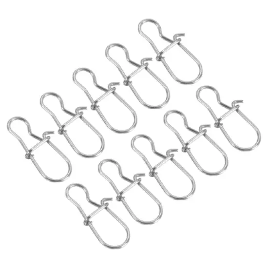 Unique Bargains Stainless Steel Quick Lock Design Connector Fishing Snaps 200 Pcs image {4}
