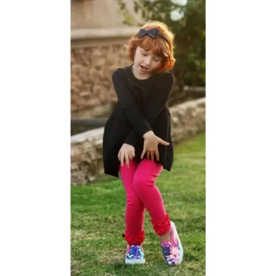 City Threads USA-Made Girls Soft Cotton Ruffle Leggings image {2}