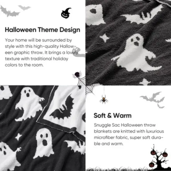 Snuggle Sac Ultra-Soft Halloween Throw Blanket, Seasonal Decorative Blanket 50*60" image {4}