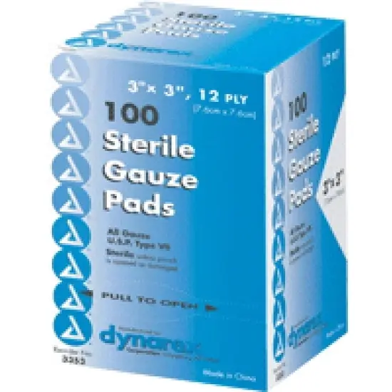 Dynarex - Sterile Gauze Pad - 3 in. x 3 in. - 12-Ply image {1}
