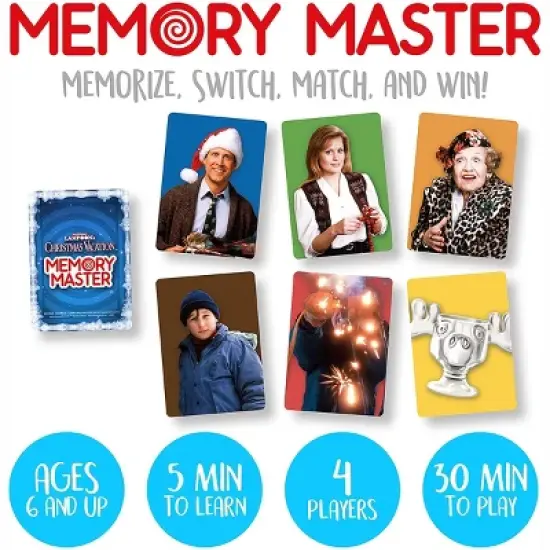 Aquarius Puzzles Christmas Vacation Memory Master Card Game image {1}