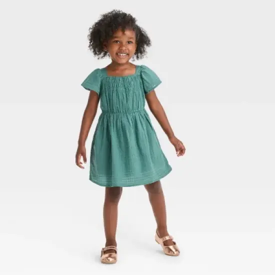 Toddler Girls' Dobby Dress - Cat & Jack&trade; Green image {2}