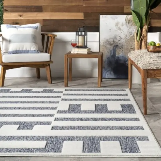 nuLOOM Neri Modern Bars Indoor/Outdoor Area Rug image {7}