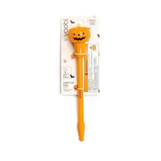 Yoobi Light Up Novelty Pen Halloween Pumpkin Topper Black Ink 1.0mm Ballpoint image {4}