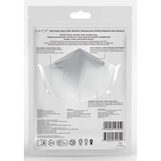 AirPop Kids KN95 Facemask - White image {1}