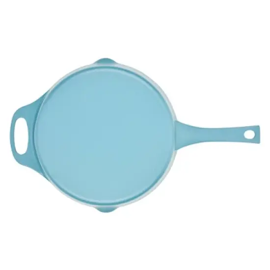 Rachael Ray Premium RUST-RESISTANT Cast Iron Skillet 10" Agave Blue image {11}
