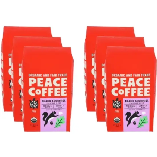 Peace Coffee Black Squirrel Espresso - Case of 6 - 12 oz image {2}