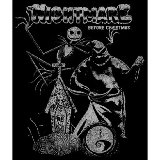 Boy's The Nightmare Before Christmas Jack and Oogie Boogie Distressed T-Shirt image {1}
