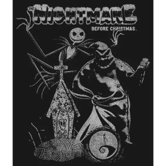 Girl's The Nightmare Before Christmas Jack and Oogie Boogie Distressed T-Shirt image {1}