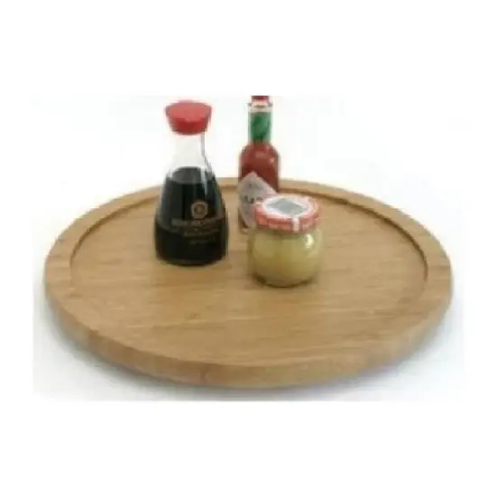 YBM HOME Bamboo Lazy Susan Single Turntable image {2}
