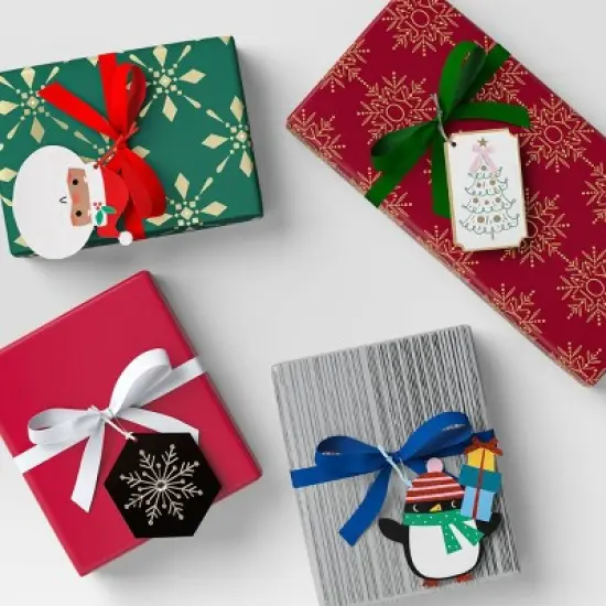 100ct Christmas Tie-On Gift Tags Classic Icons Multi-Pack - Wondershop&trade; image {1}