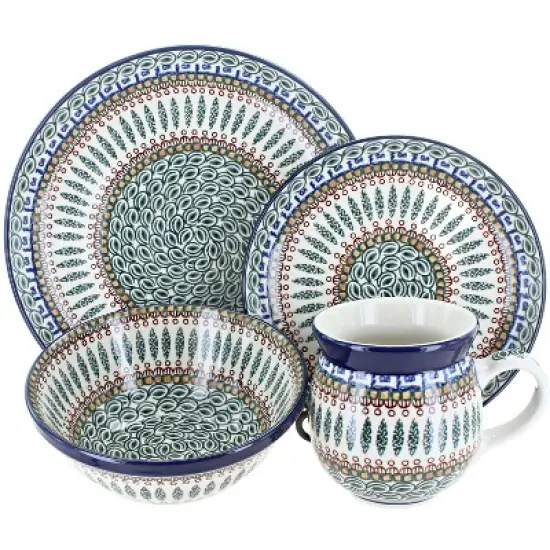 Blue Rose Polish Pottery Ceramika Artystyczna Dinnerware (4 PC) image {33}