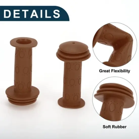 Unique Bargains Bike Handlebar Grips Covers 3.74" Brown 1 Pair image {2}