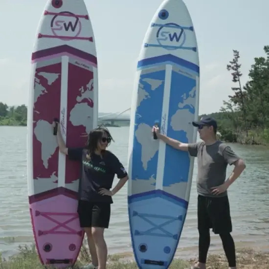 DSVIMOY 11' Stand Up Paddle Board with Accessories, Blue, 132"*33"*6" image {4}