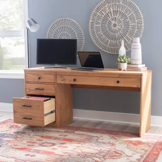 Vanessa Desk 1 File Cabinet - Linon image {10}