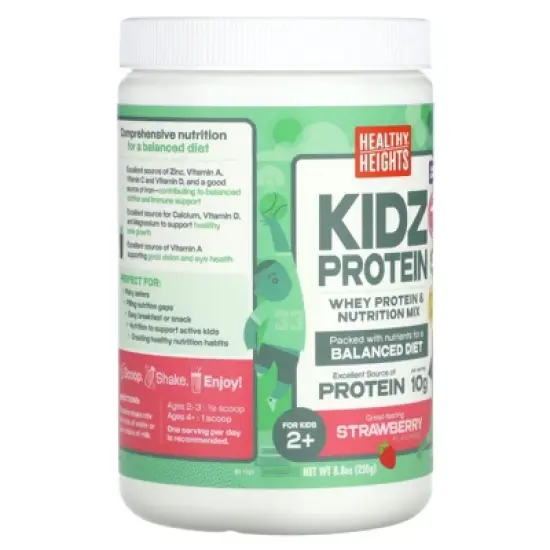 Healthy Heights Kidz Protein, For Kids 2+, Strawberry, 8.8 oz (250 g) image {3}