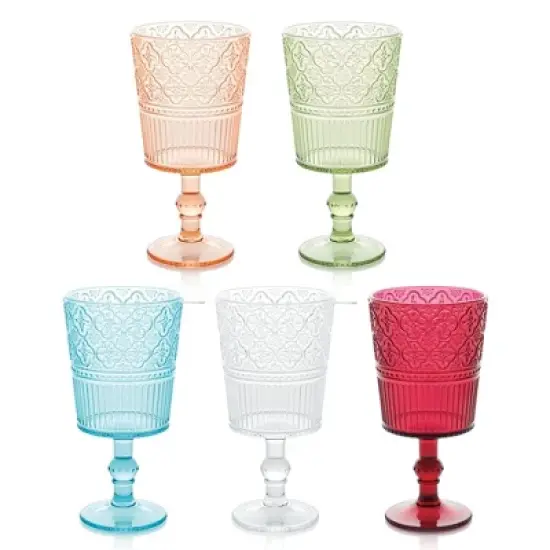 Certified International (Set of 6) 14oz Acrylic All Purpose Goblets image {3}