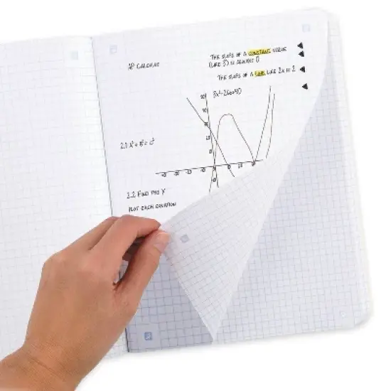 Five Star 80pg Graph Composition Notebook 9.75"x7.5": Quad Ruled, Flexible Cover, Acid-Free, Multicolored, Adult Stationery image {4}
