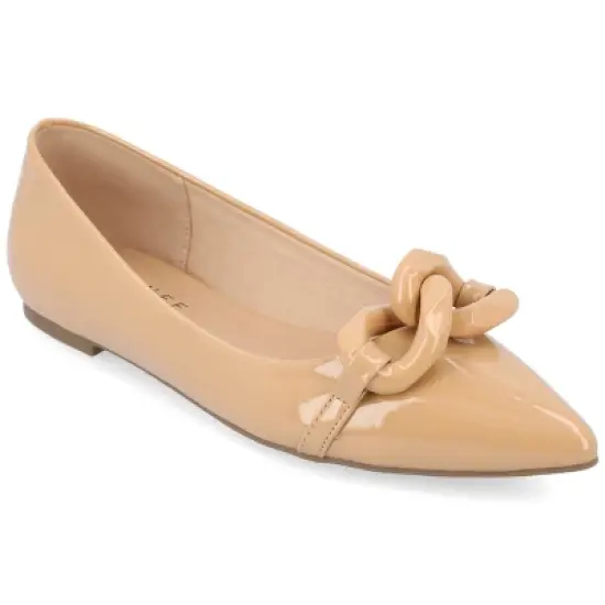 Journee Collection Womens Clareene Slip On Pointed Toe Ballet Flats image {13}
