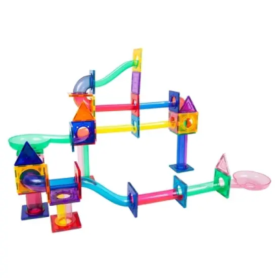PicassoTiles&reg; Magnetic Marble Run, 71 Pieces image {1}